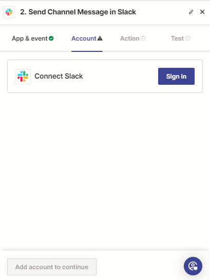 Connect your Slack Account