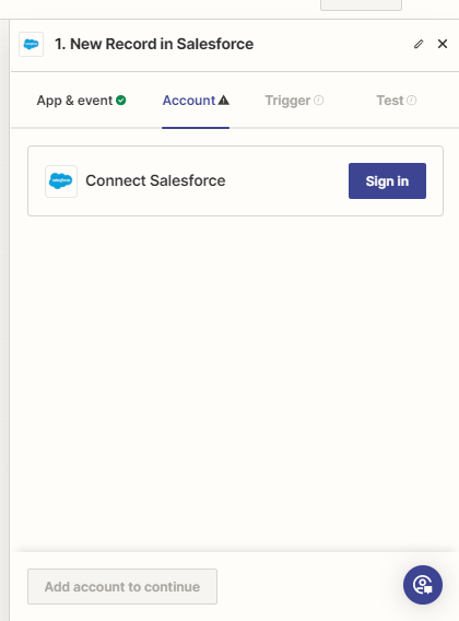 Connect your Salesforce Account