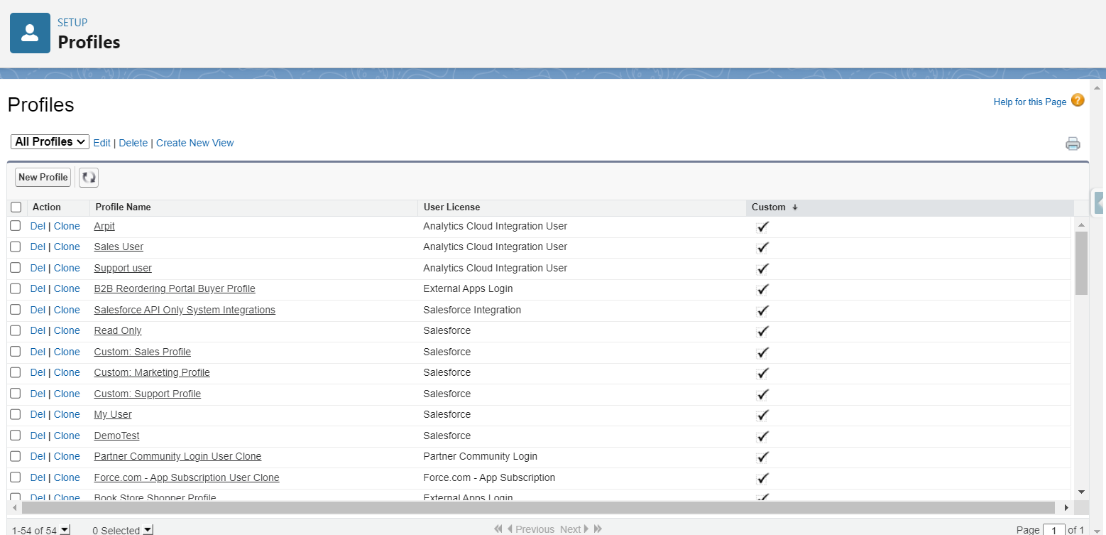 salesforce profiles