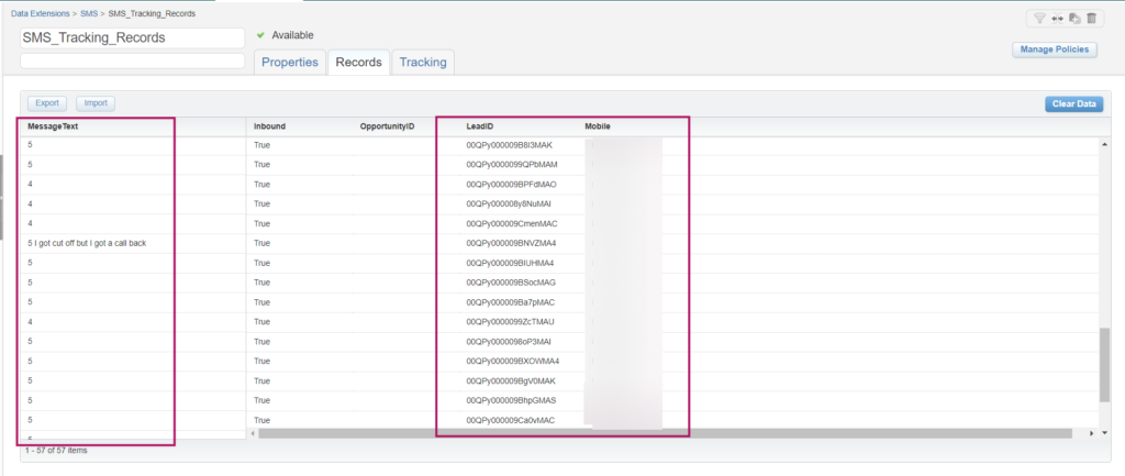 SMS Tracking