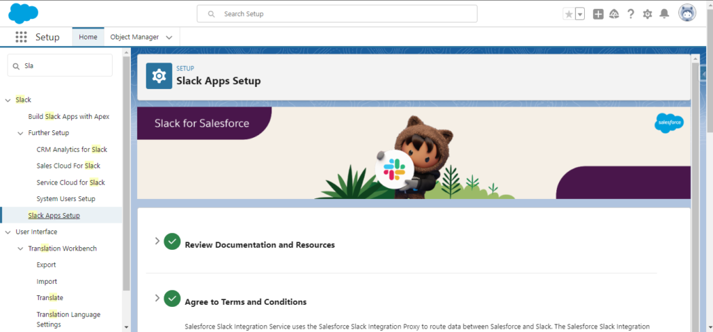 Setting Up Slake permission in Salesforce to Slake