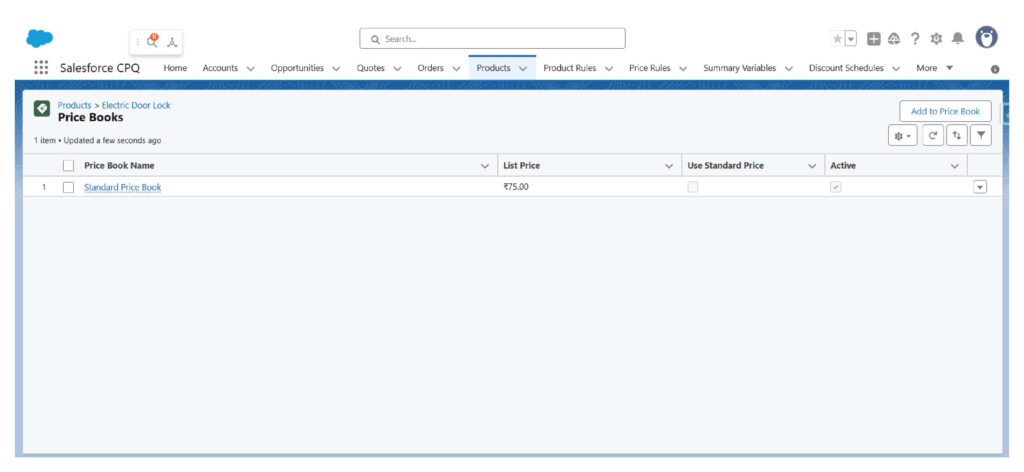 Implementation screenshot