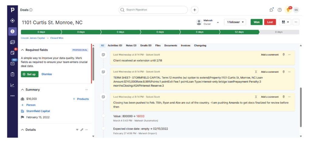 Implementation screenshot