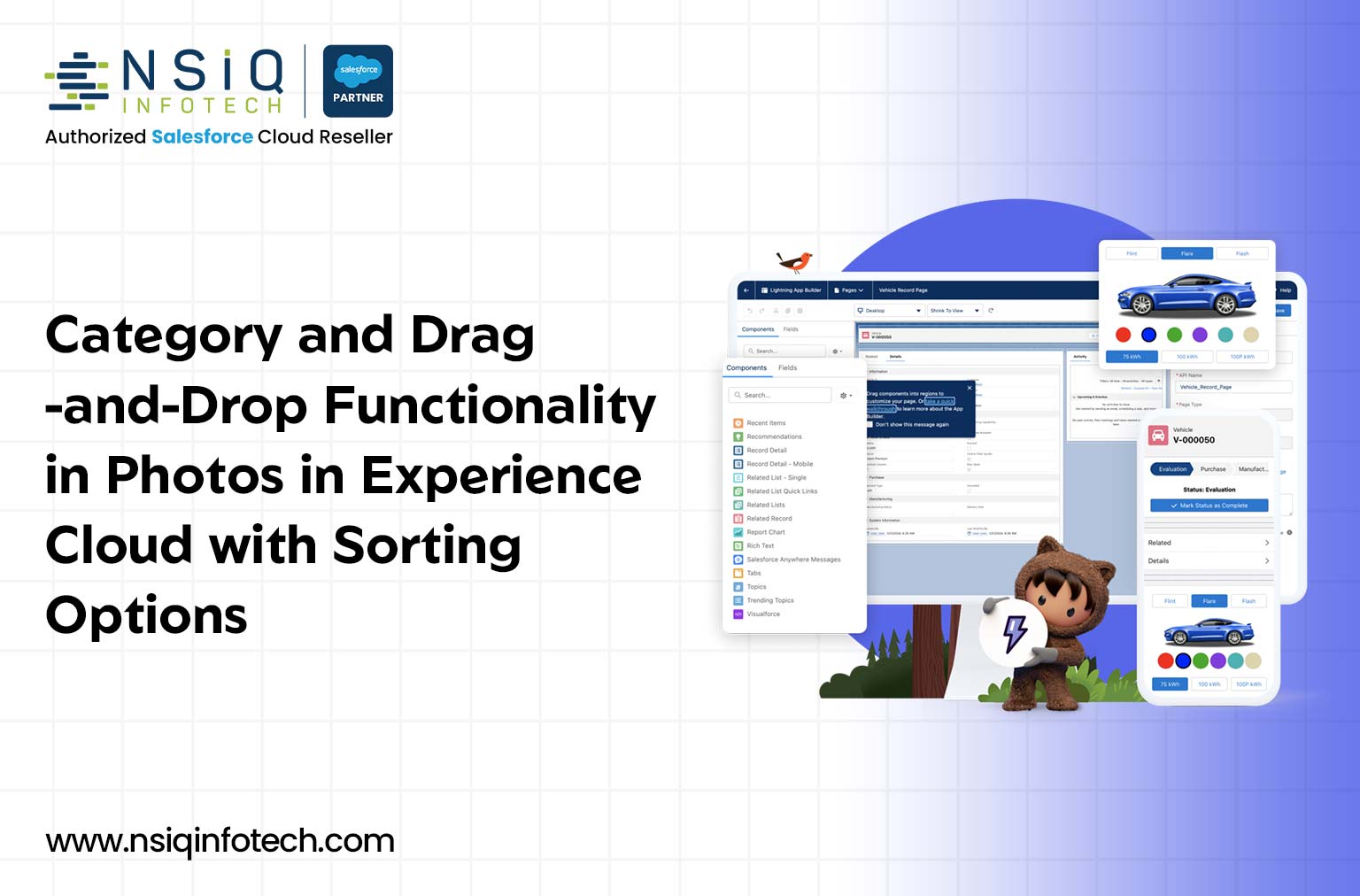 Category and Drag-and-Drop Functionality in Photos in Experience Cloud with Sorting Options