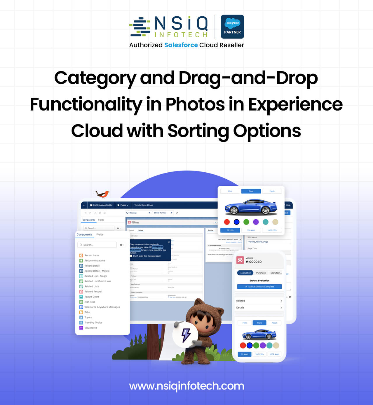 Category and Drag-and-Drop Functionality in Photos in Experience Cloud with Sorting Options