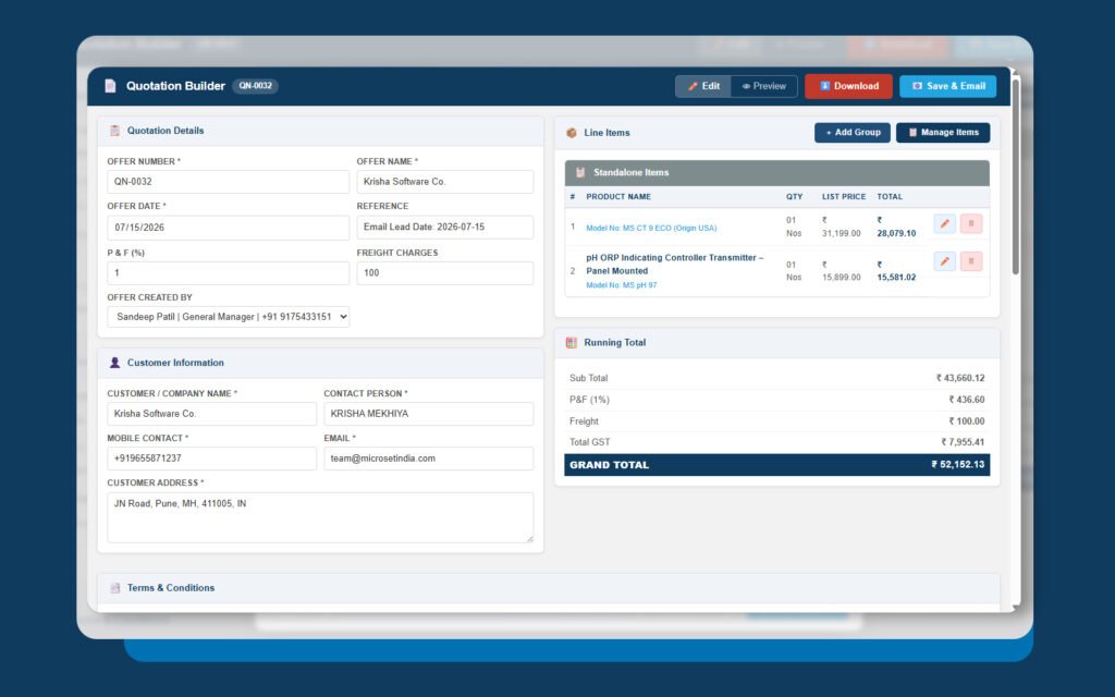 Implementation screenshot