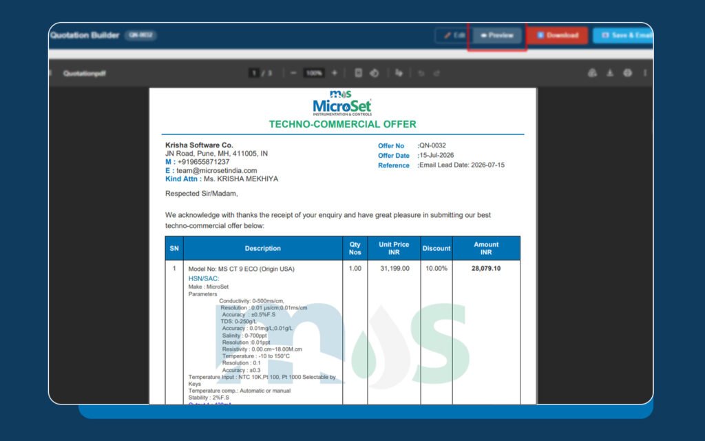 Implementation screenshot