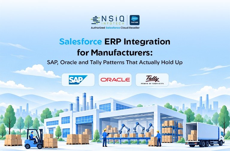 Salesforce ERP Integration for Manufacturers: SAP, Oracle and Tally Patterns That Actually Hold Up